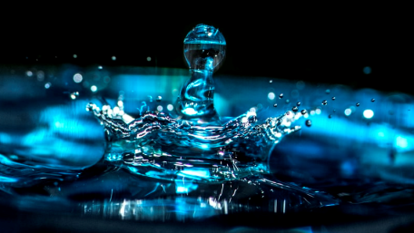 close up of drop of water