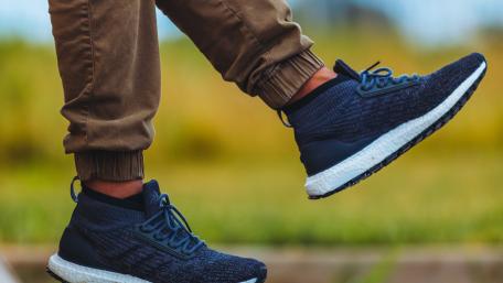 feet in navy sneakers