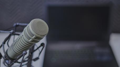 close up of a microphone
