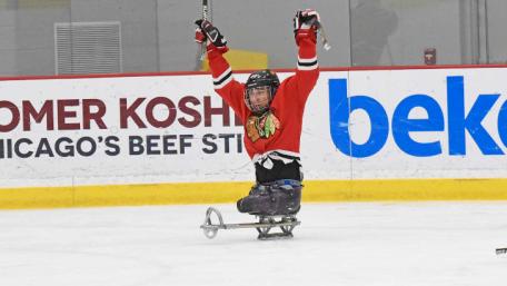 Let’s Go ‘Hawks! Cheer on the SRAlab Blackhawks Sled Hockey Team at the Wirtz Cup: March 8-10