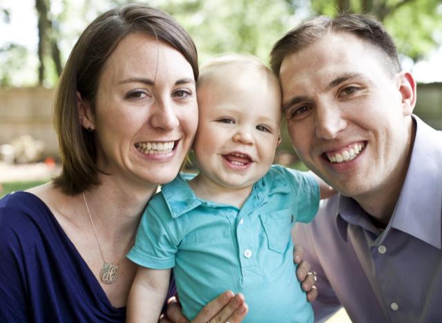 Heather and her family after stroke recovery