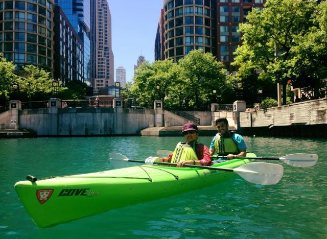 Urmi’s Story - Urmi kayaking