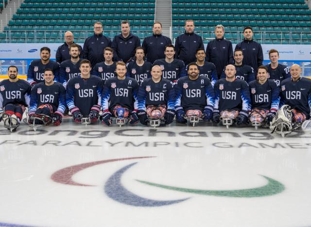 2018 U.S Paralympics sled hockey team