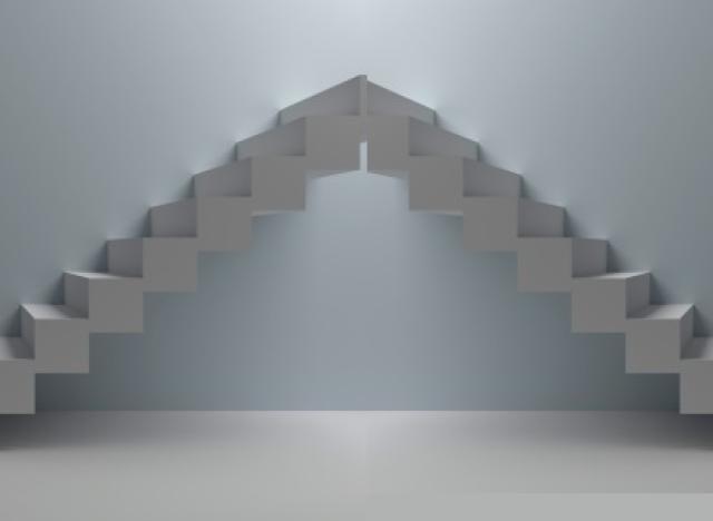 wheelchairs at stair pyramid