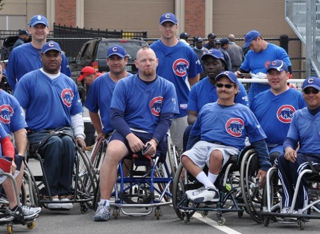 photo of the members of the adaptive sports wheelchair cubs