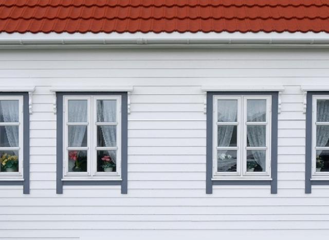 four windows on a house