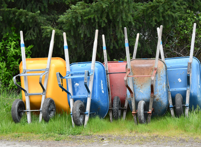 wheelbarrows