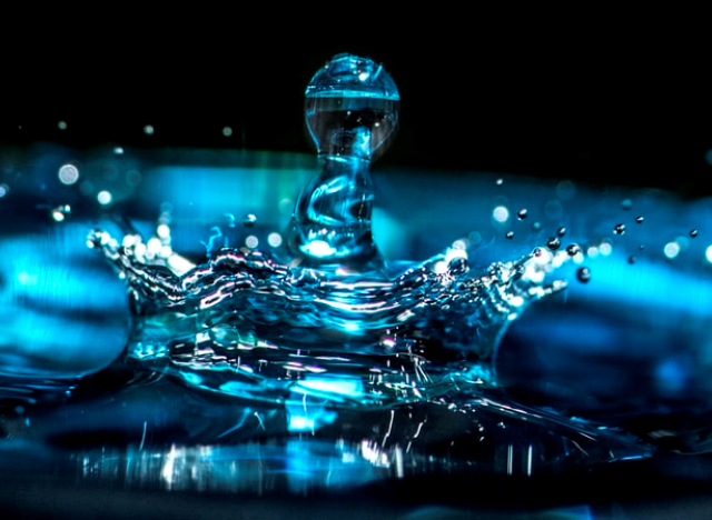 close up of drop of water
