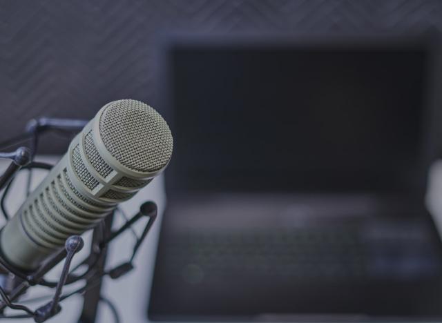 close up of a microphone
