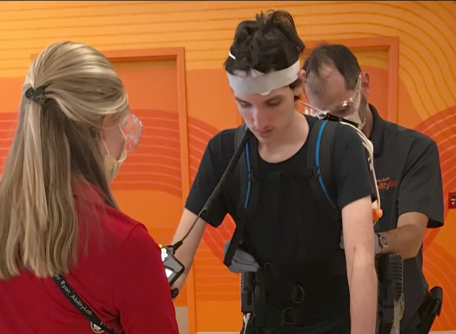 Jacob Brewer does physical therapy at Shirley Ryan AbilityLab