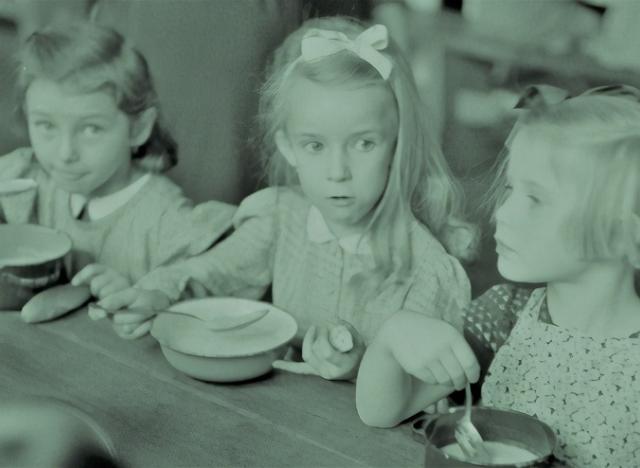 kids old black and white photo