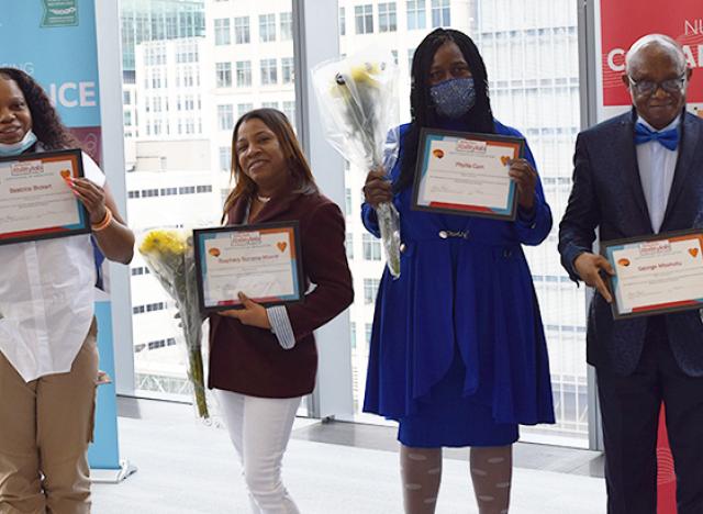 The first graduates of the CNA training program