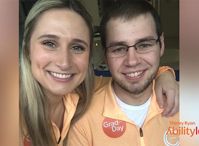 A photo of Tyler, a patient at Shirley Ryan AbilityLab, and his wife