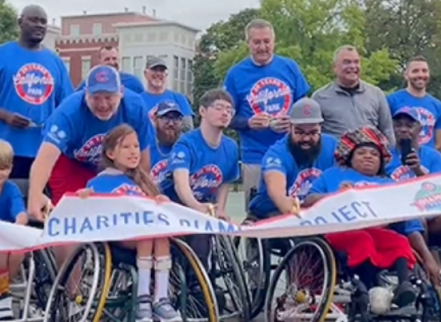 Wheelchair Softball Players Celebrate Ribbon-cutting with Cubs Charities