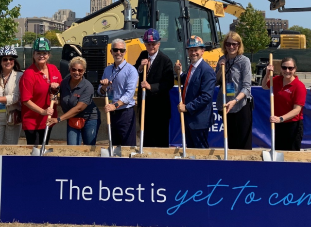 group photo breaking ground in Detroit