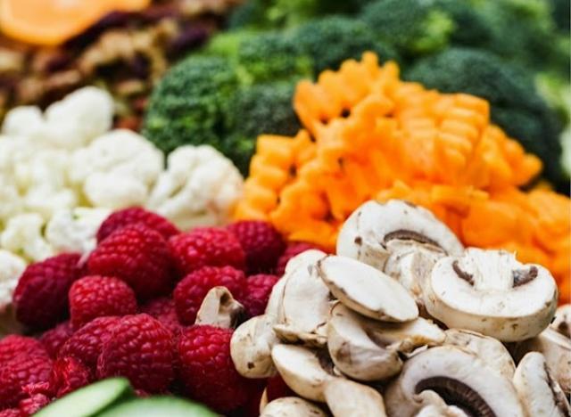 colorful healthy food choices