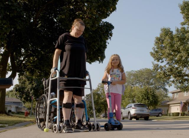 Evelyn walking