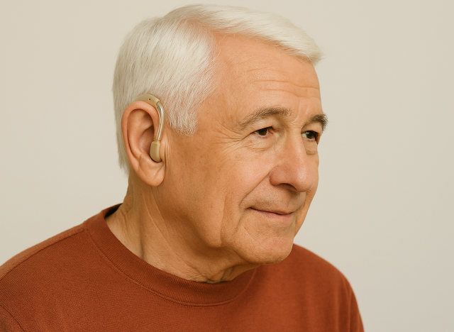 Man with hearing aid