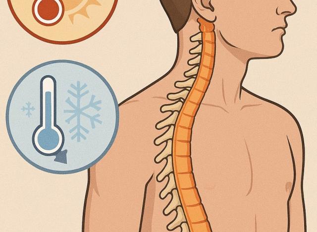 Illustration of man and spinal cord