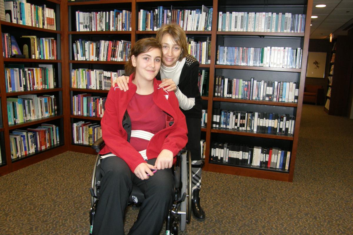 Laetitia & mom in the Life Center