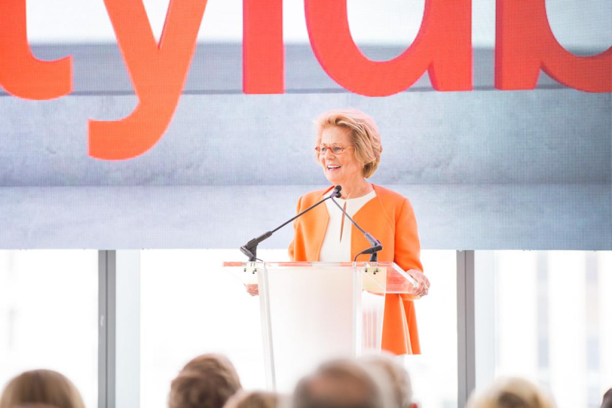 Shirley Ryan speaks at ground breaking