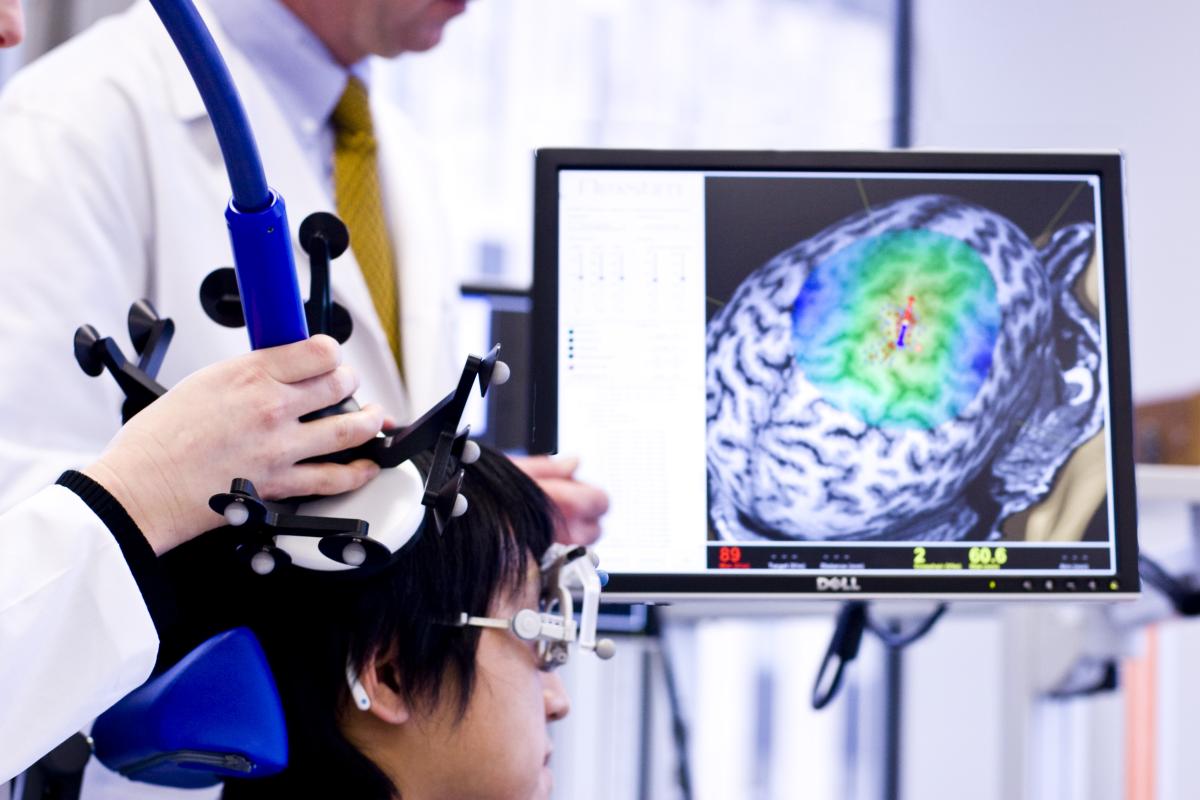 A high-resolution CT brain scan