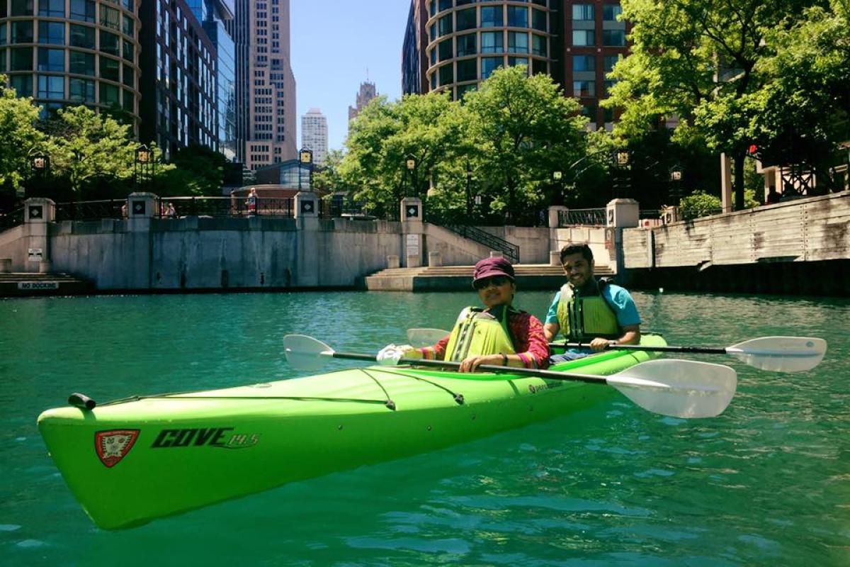 Urmi’s Story - Urmi kayaking