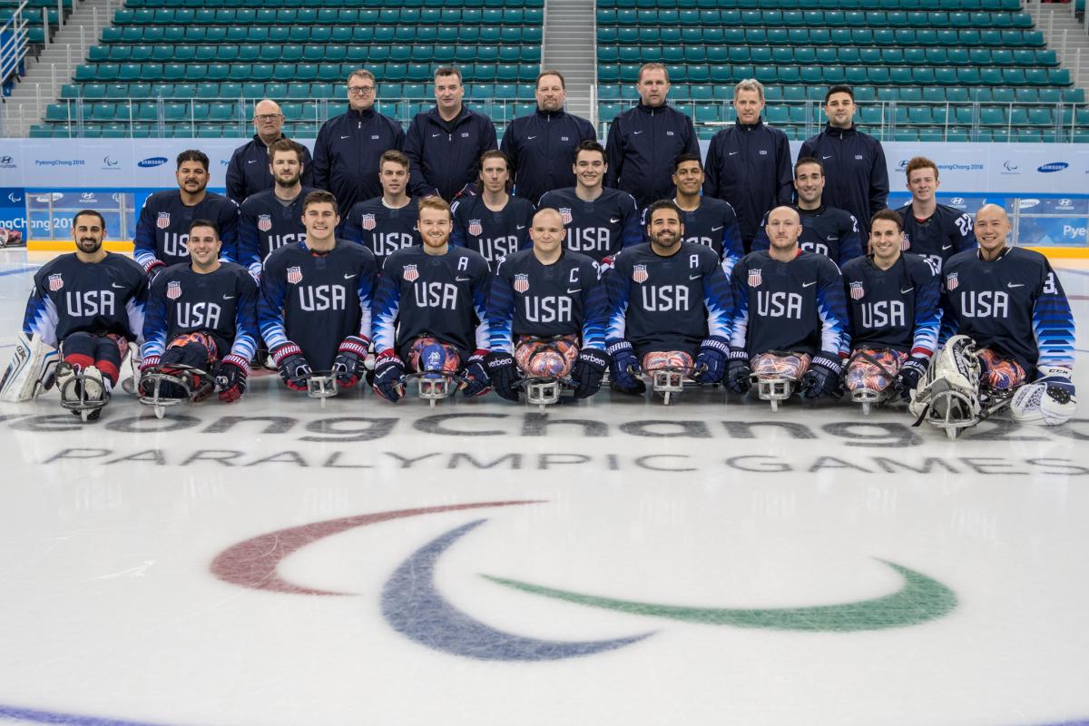 2018 U.S Paralympics sled hockey team
