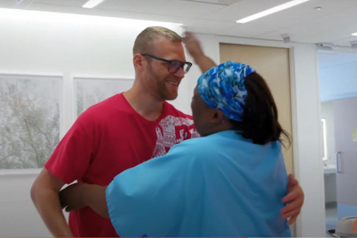 Duane reunites with his nurse