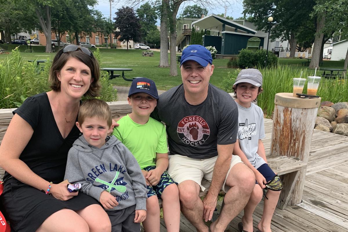 Chris Ward and his family