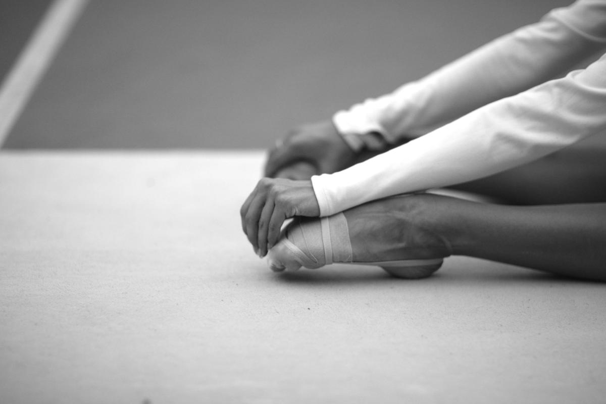 Dancer stretching