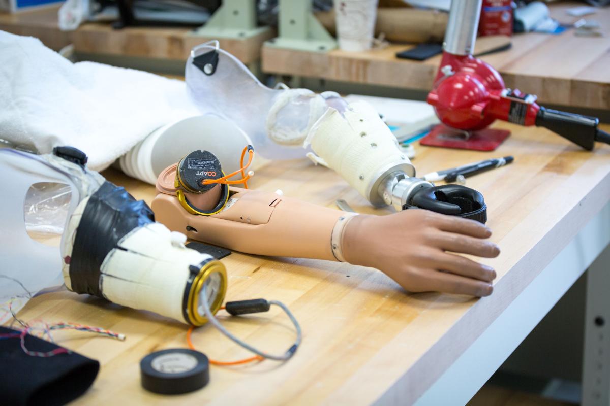 prosthetic limb from the Shirley Ryan AbilityLab Prosthetics & Orthotics Lab