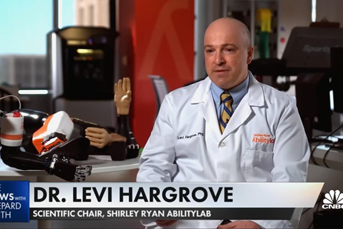 CNBC chyron showing Dr. Levi Hargrove