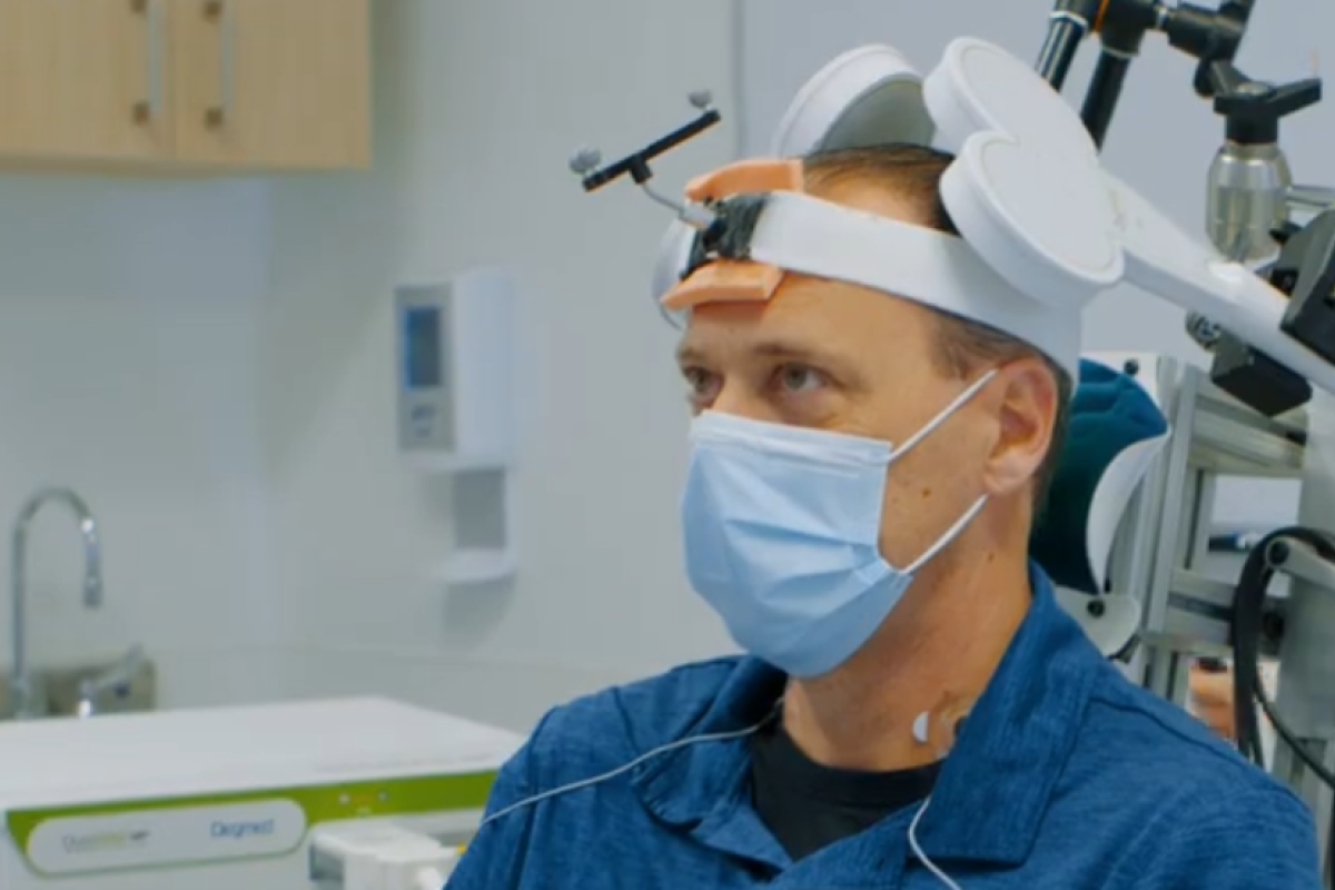 Patient receiving neurostimulation therapy