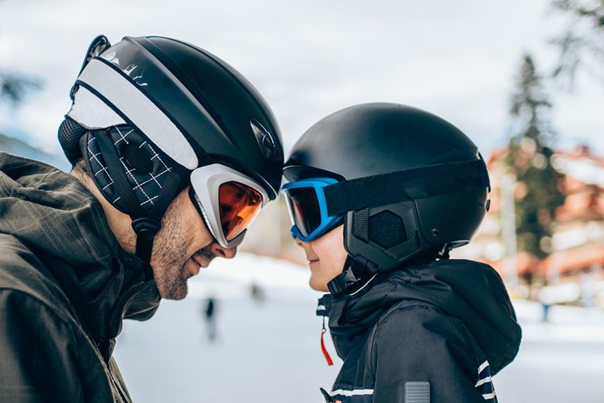 winter sports and helmets