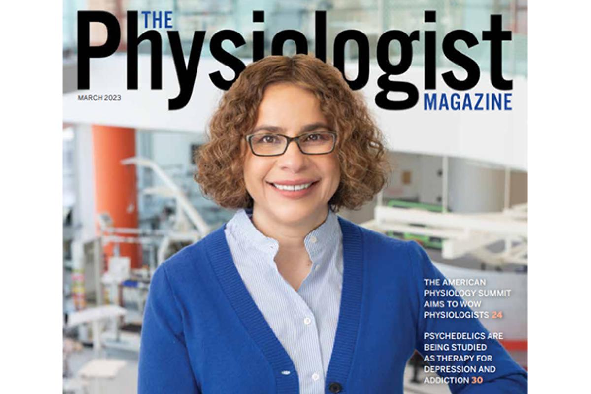 Dr. Monica Perez on the cover of The Physiologist Magazine