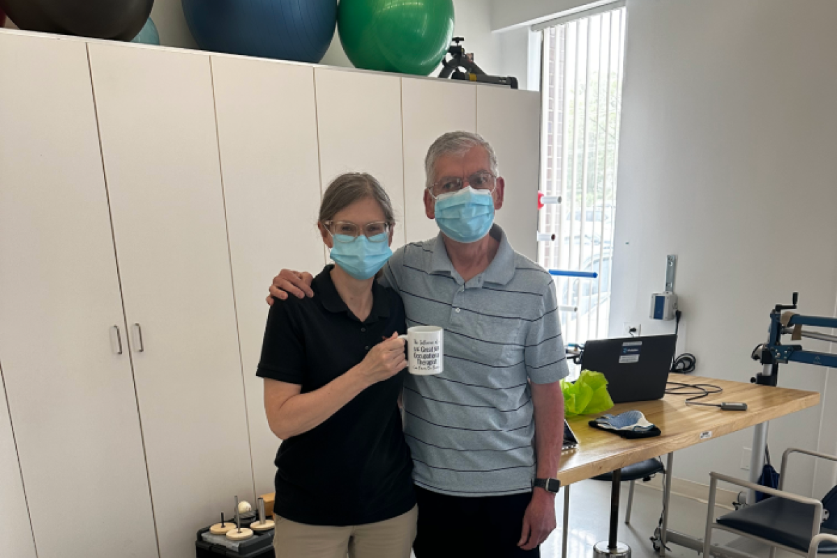 Doug with his therapist