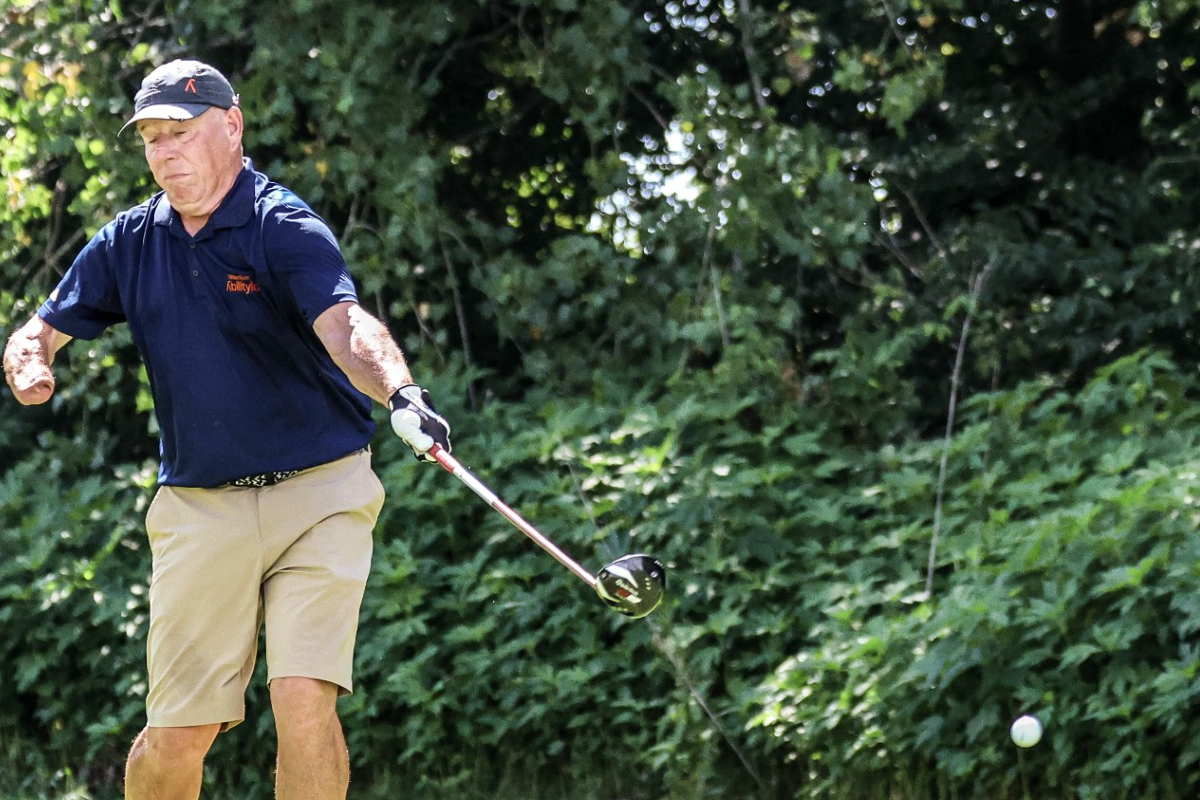 Marty golfing
