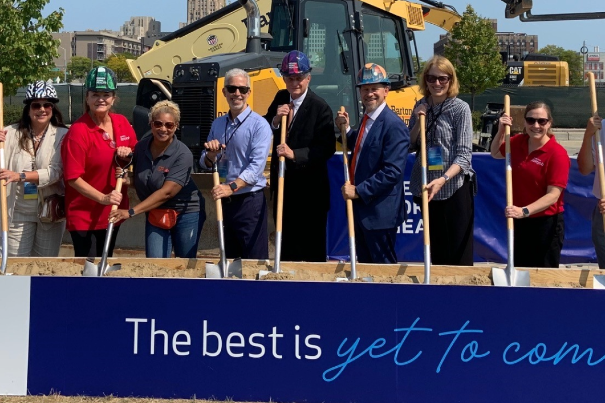 group photo breaking ground in Detroit