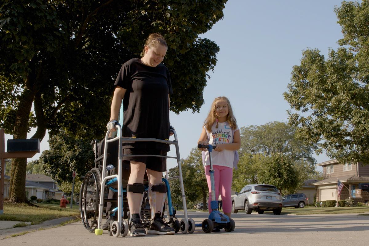 Evelyn walking