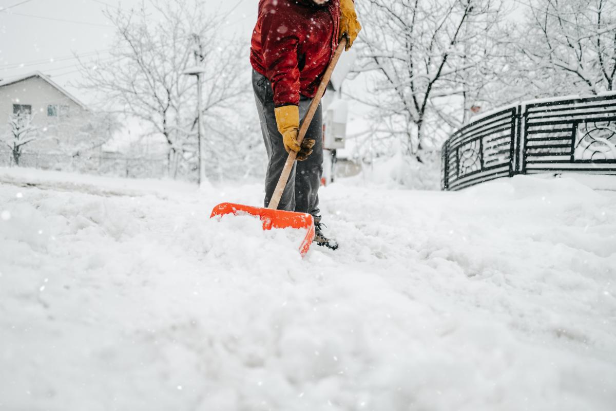 Shoveling snow