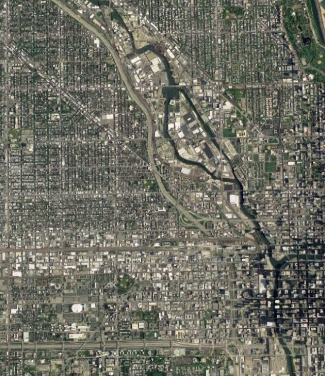 Satellite image of Chicago