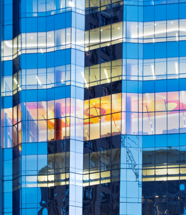 blue glass exterior building photo