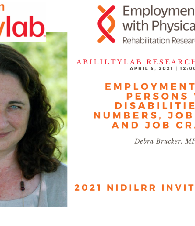 Picture of Debra Brucker with the RRTC on Employment and Disability logo