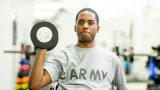 Sargent Anderson works out in our Adaptive Fitness Center