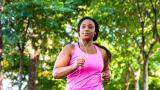 woman running in chicago