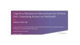 Cognitive-Behavioral Interventions for Chronic Pain: Expanding Access via Telehealth NIDLRR Invited Lectureship by Dawn Ehde main slide banner