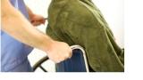 pushing wheelchair