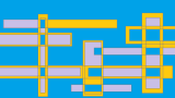 blue and yellow header