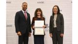 Dr. Brenna Argall (center) inducted to AIMBE College of Fellows